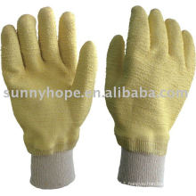 latex coated glove for chemical resistance